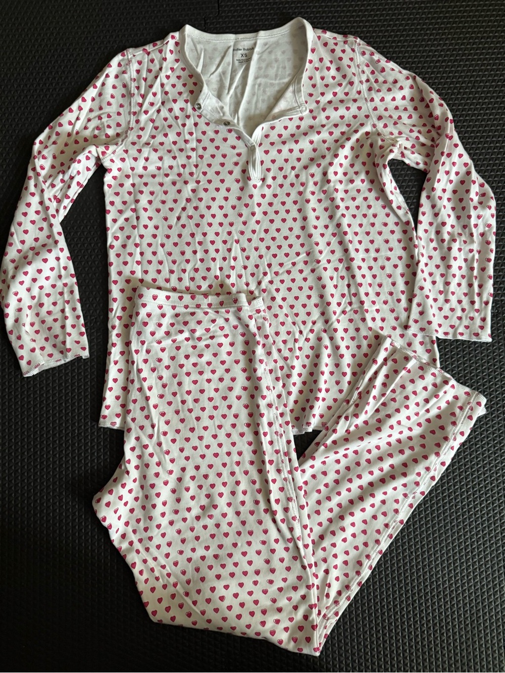Roller Rabbit Hearts Pajamas Set Pink XS